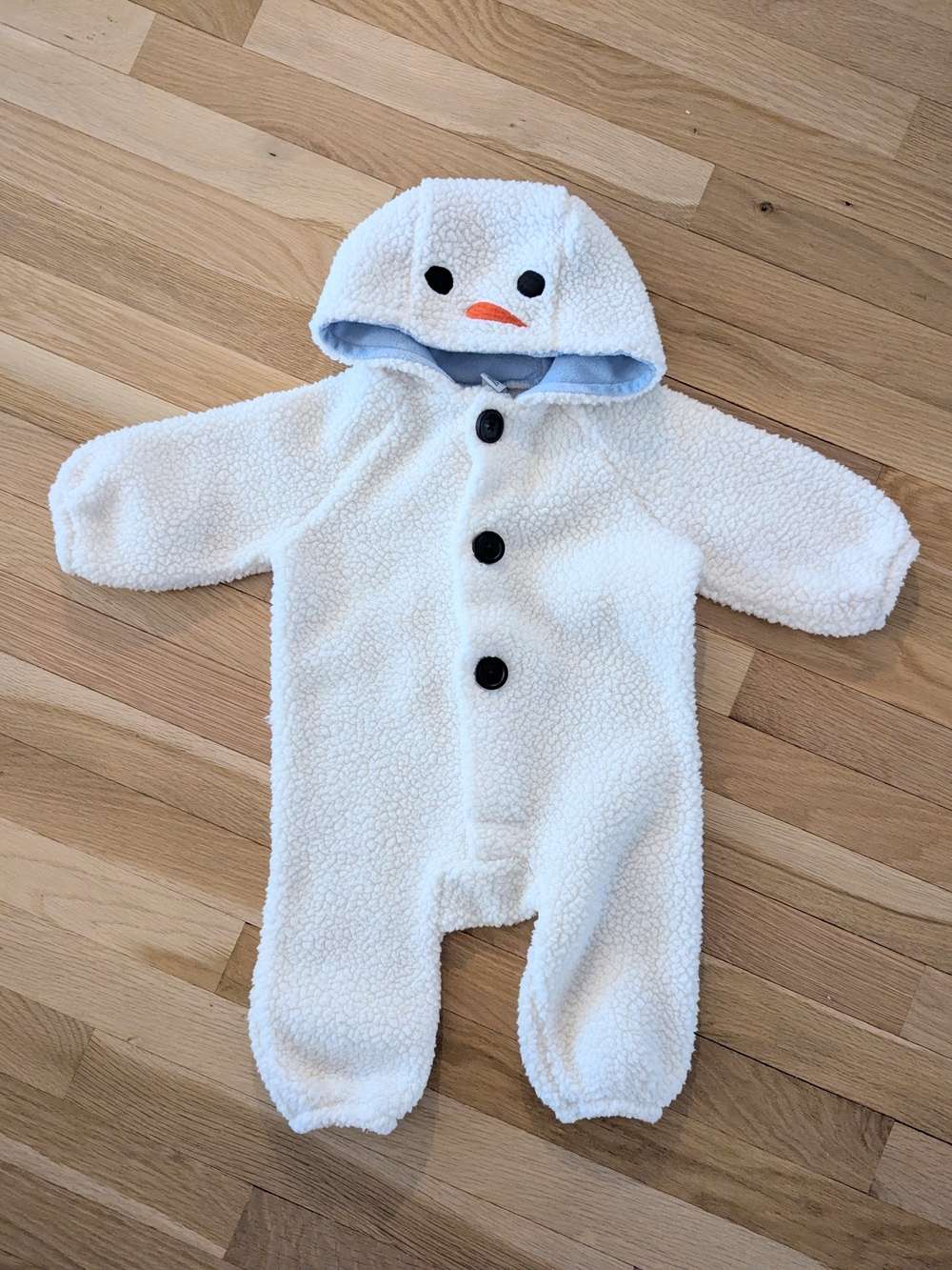 Cozy White Sherpa Baby One-Piece with Hood